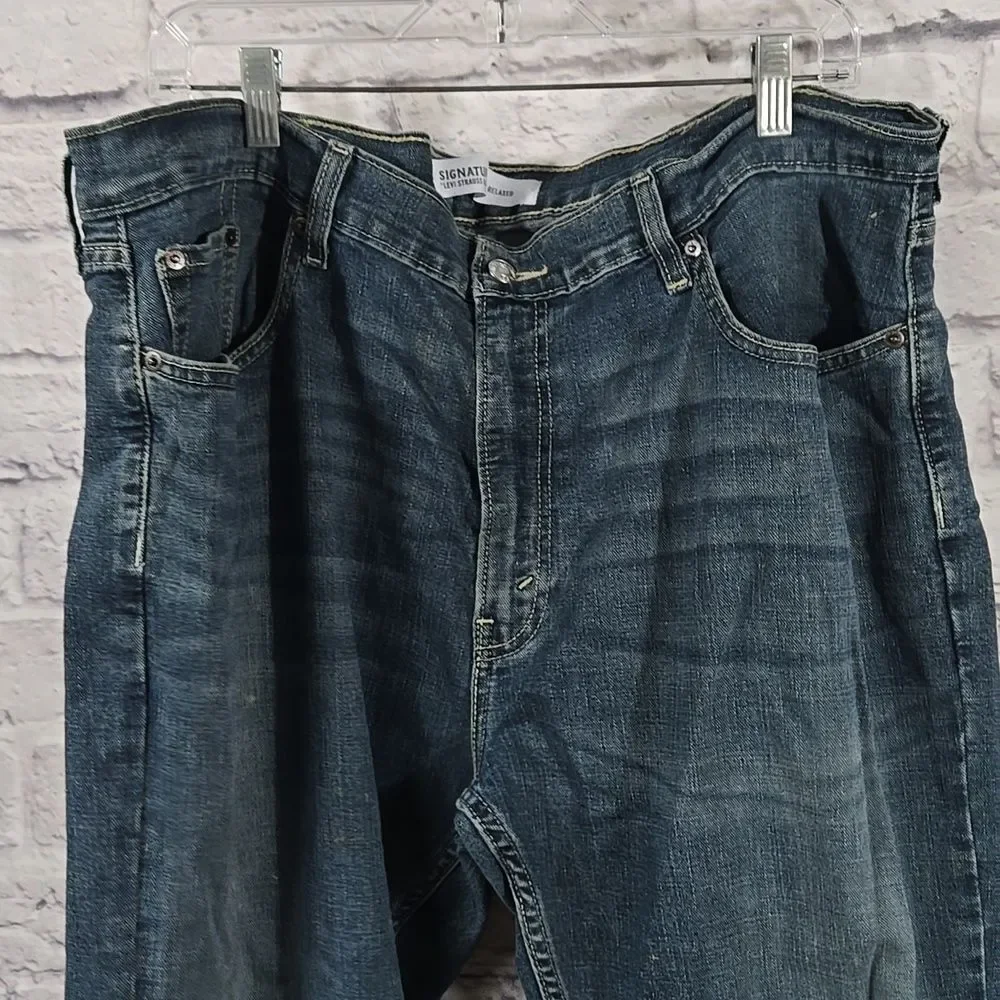 Levi's S61 Men's 40x30 Relaxed Fit Jeans Classic Blue Denim Stretch 40W/30L